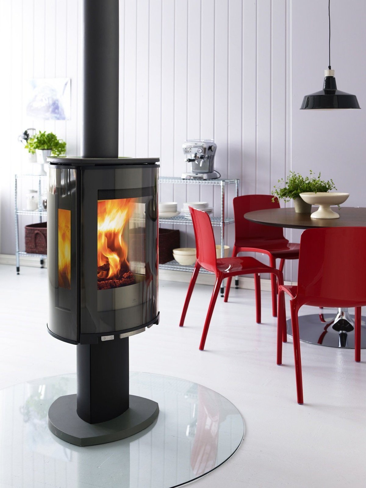 Glass-ceramics is also used for windows in wood stoves and fireplaces