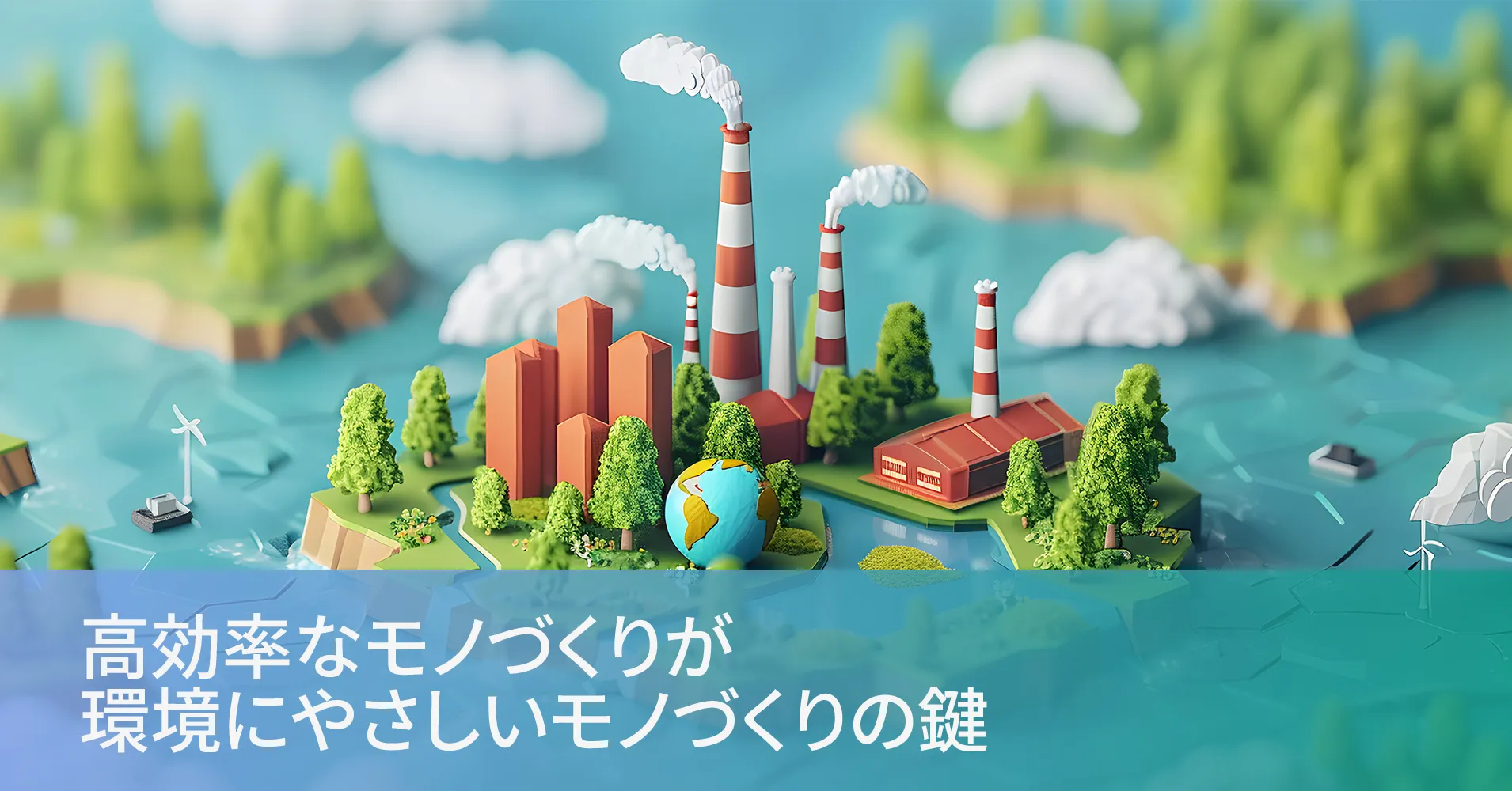 湖岸のたつ工場のイメージ