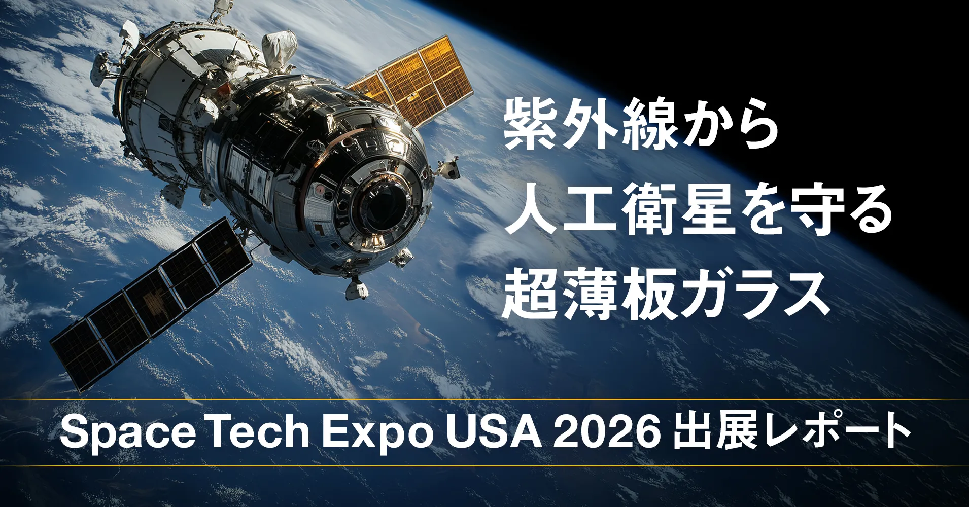 紫外線から人工衛星を守る超薄板ガラス――Space Tech Expo USA 2026出展レポート